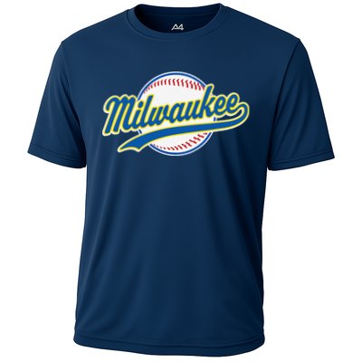 Milwaukee Vintage Baseball Throwback Retro Design Cooling Performance Crew T-Shirt