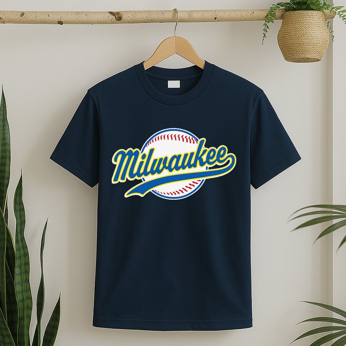 Milwaukee Vintage Baseball Throwback Retro Design T-Shirt