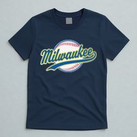 Milwaukee Vintage Baseball Throwback Retro Design T-Shirt