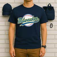 Milwaukee Vintage Baseball Throwback Retro Design T-Shirt