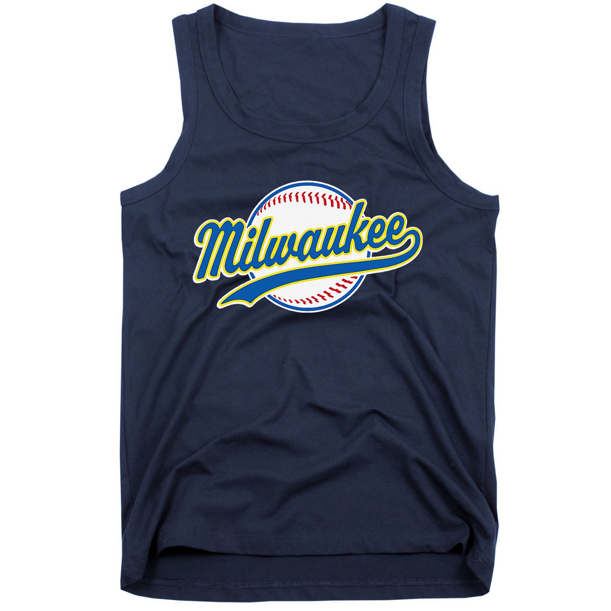 Milwaukee Vintage Baseball Throwback Retro Design Tank Top