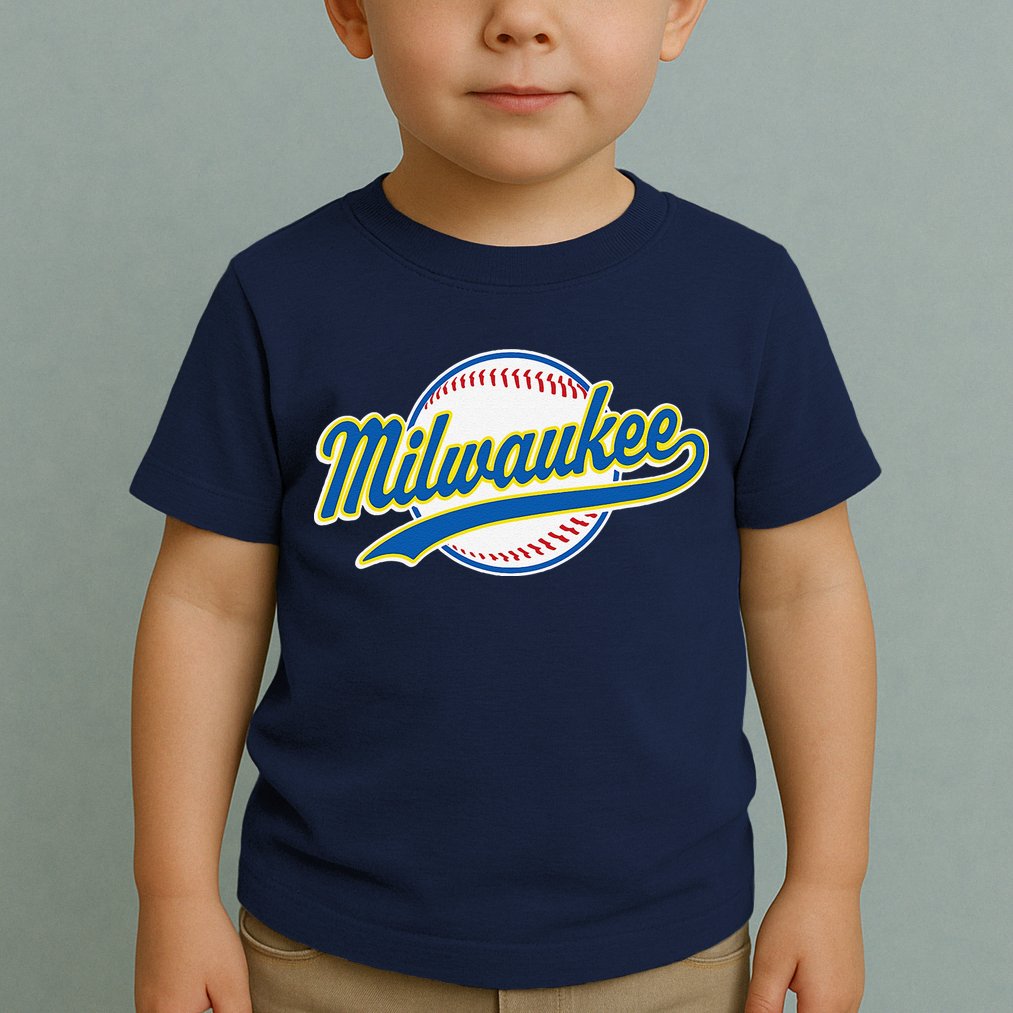 Milwaukee Vintage Baseball Throwback Retro Design Toddler T-Shirt