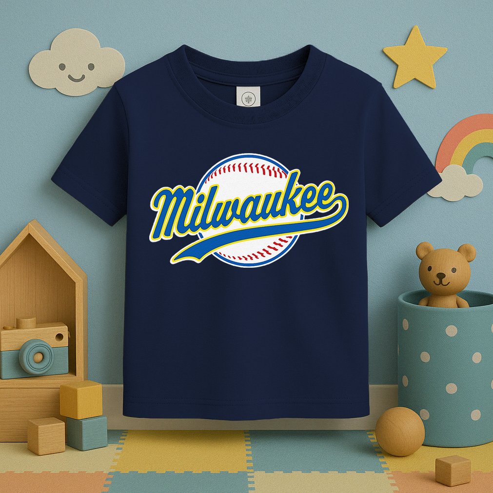 Milwaukee Vintage Baseball Throwback Retro Design Toddler T-Shirt