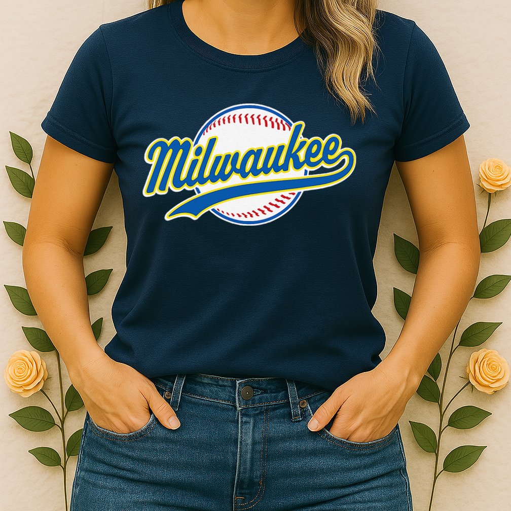 Milwaukee Vintage Baseball Throwback Retro Design Womens T-Shirt