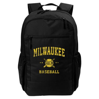 Milwaukee Vintage Baseball Throwback Retro Design Backpack
