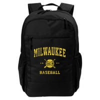 Milwaukee Vintage Baseball Throwback Retro Design Backpack