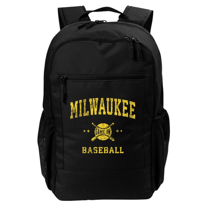 Milwaukee Vintage Baseball Throwback Retro Design Backpack