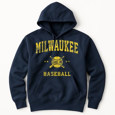 Milwaukee Vintage Baseball Throwback Retro Design Hoodie