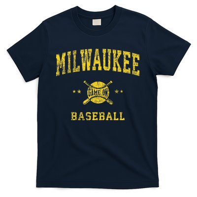 Milwaukee Vintage Baseball Throwback Retro Design T-Shirt