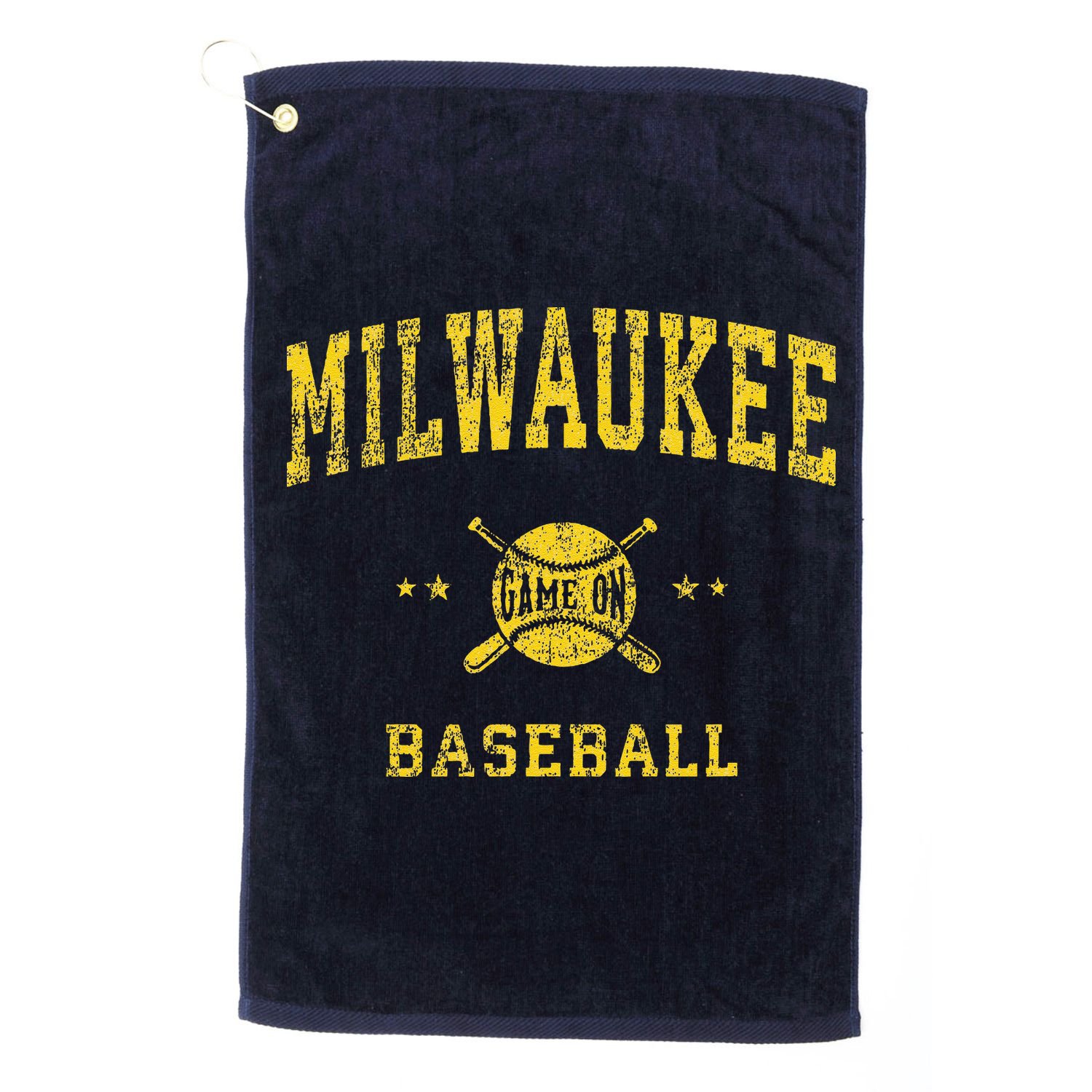 Milwaukee Vintage Baseball Throwback Retro Design Golf Towel