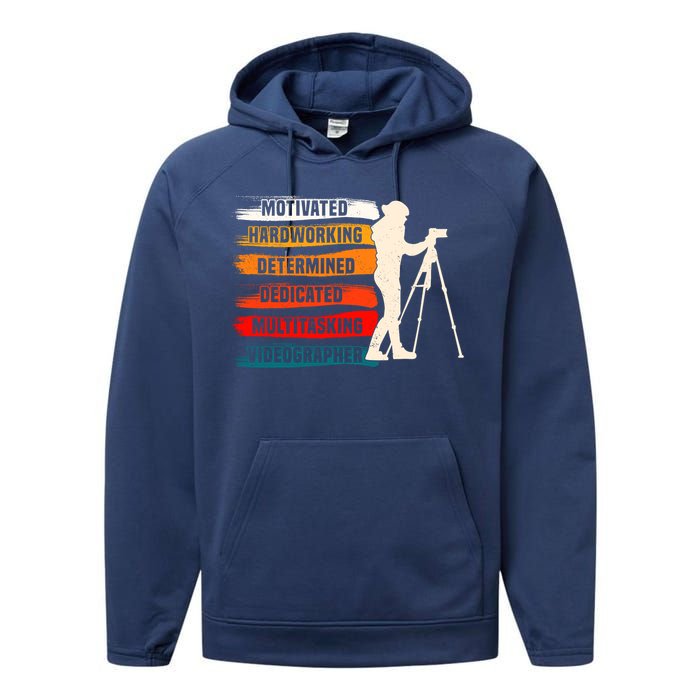 Motivated Videographer Camera Movie Film Cinematographer Performance Fleece Hoodie