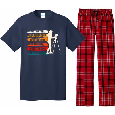 Motivated Videographer Camera Movie Film Cinematographer Pajama Set