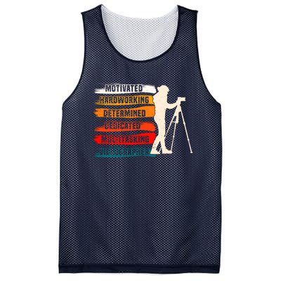 Motivated Videographer Camera Movie Film Cinematographer Mesh Reversible Basketball Jersey Tank