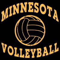 Minnesota Volleyball Classic Vintage Distressed Womens T-Shirt