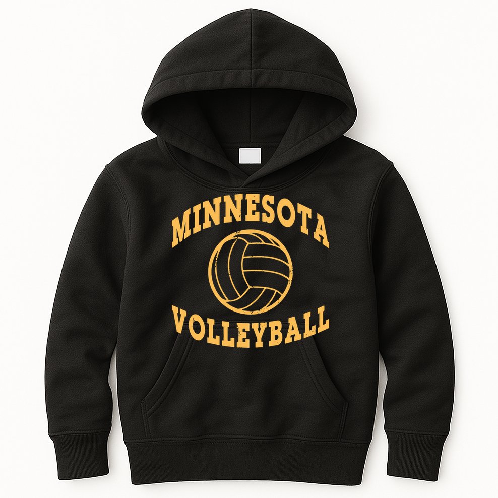 Minnesota Volleyball Classic Vintage Distressed Kids Hoodie