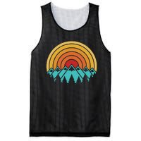 Mountains Vintage Camping Mesh Reversible Basketball Jersey Tank