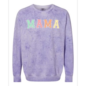 Mama Varsity Cute Mothers Day Colorblast Crewneck Sweatshirt