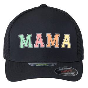 Mama Varsity Cute Mothers Day Flexfit Unipanel Trucker Cap