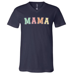 Mama Varsity Cute Mothers Day V-Neck T-Shirt