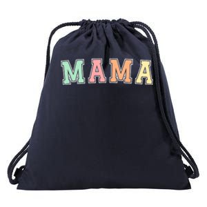 Mama Varsity Cute Mothers Day Drawstring Bag