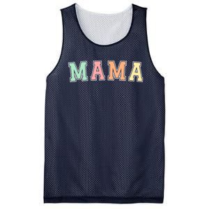 Mama Varsity Cute Mothers Day Mesh Reversible Basketball Jersey Tank