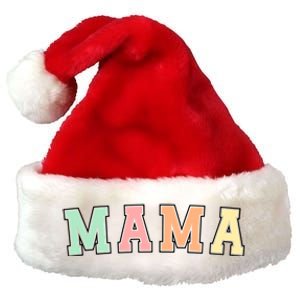 Mama Varsity Cute Mothers Day Premium Christmas Santa Hat