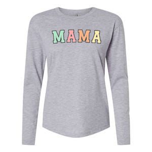 Mama Varsity Cute Mothers Day Womens Cotton Relaxed Long Sleeve T-Shirt