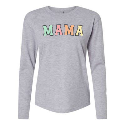 Mama Varsity Cute Mothers Day Womens Cotton Relaxed Long Sleeve T-Shirt