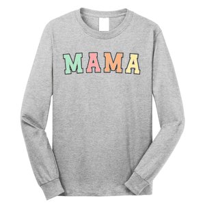 Mama Varsity Cute Mothers Day Long Sleeve Shirt