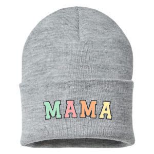 Mama Varsity Cute Mothers Day Sustainable Knit Beanie