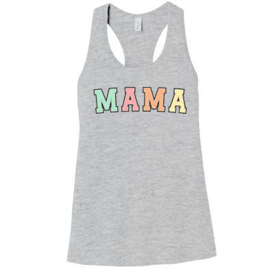 Mama Varsity Cute Mothers Day Women's Racerback Tank