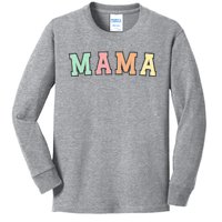 Mama Varsity Cute Mothers Day Kids Long Sleeve Shirt