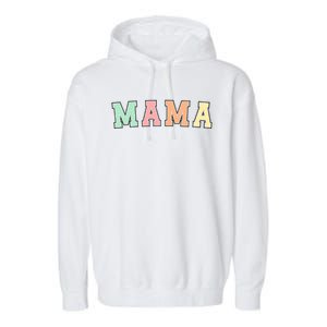 Mama Varsity Cute Mothers Day Garment-Dyed Fleece Hoodie