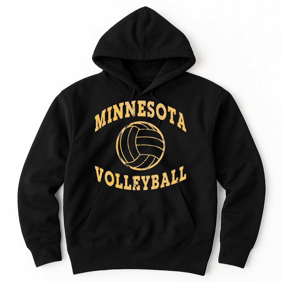 Minnesota Volleyball Classic Vintage Distressed Hoodie