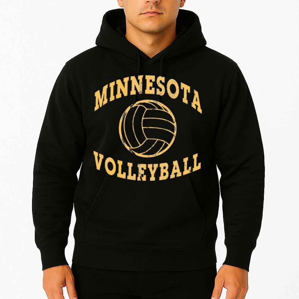 Minnesota Volleyball Classic Vintage Distressed Hoodie