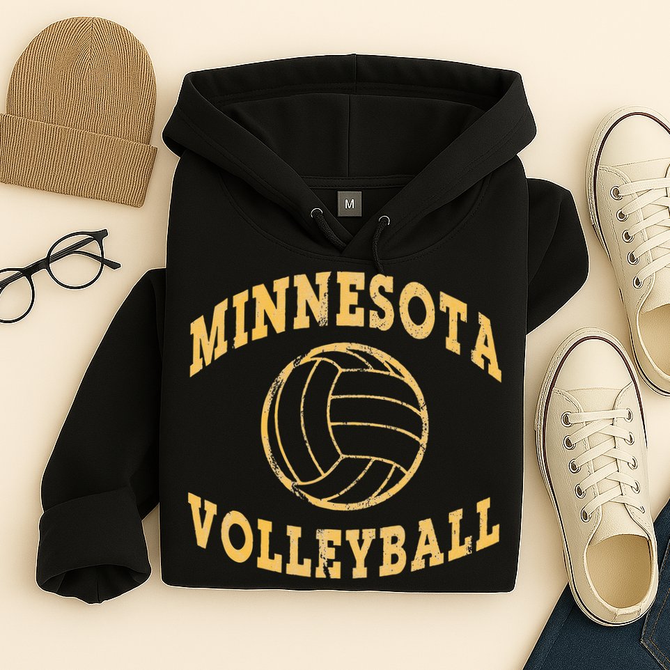 Minnesota Volleyball Classic Vintage Distressed Hoodie