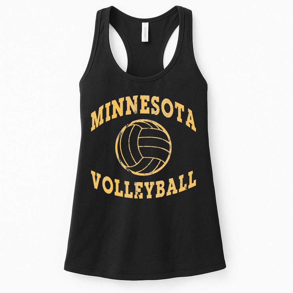Minnesota Volleyball Classic Vintage Distressed Womens Tank Top