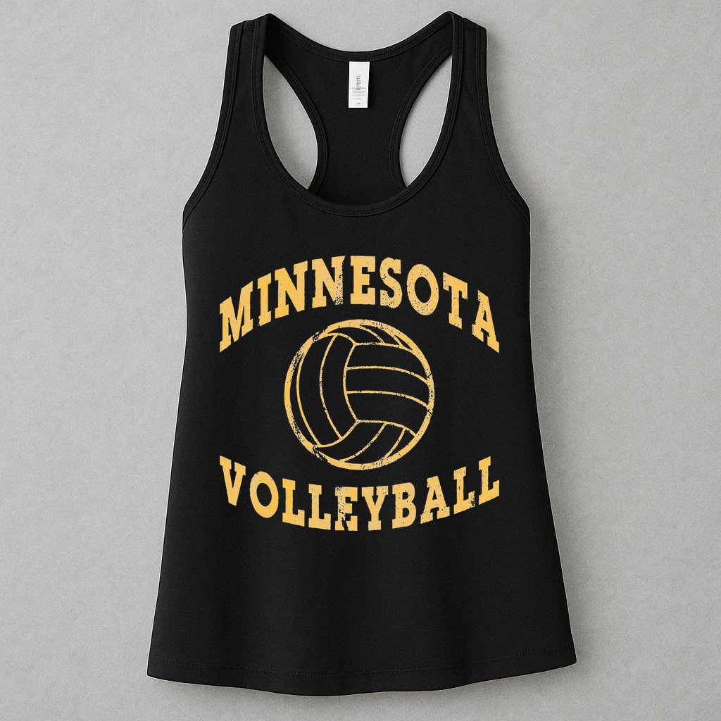 Minnesota Volleyball Classic Vintage Distressed Womens Tank Top
