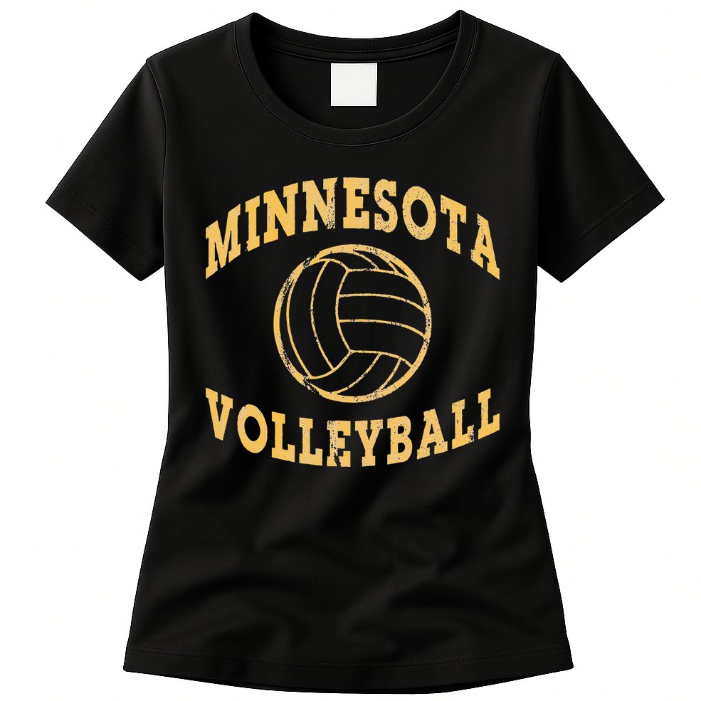 Minnesota Volleyball Classic Vintage Distressed Womens T-Shirt