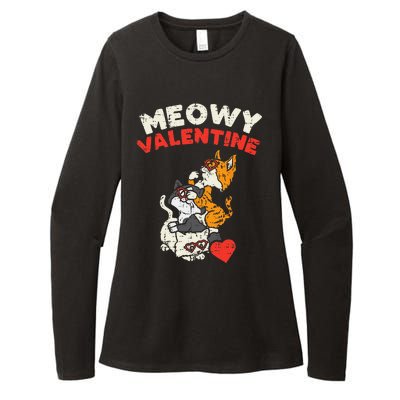 Meowy Valentine Cats Cute Kitten Cat Valentines Day Funny Womens CVC Long Sleeve Shirt