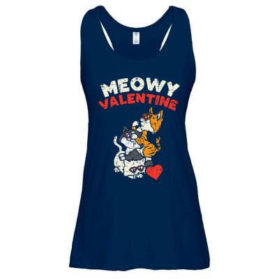 Meowy Valentine Cats Cute Kitten Cat Valentines Day Funny Ladies Essential Flowy Tank