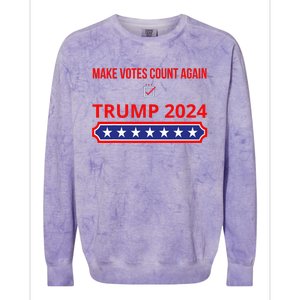 Make Votes Count Again Trump 2024 Colorblast Crewneck Sweatshirt