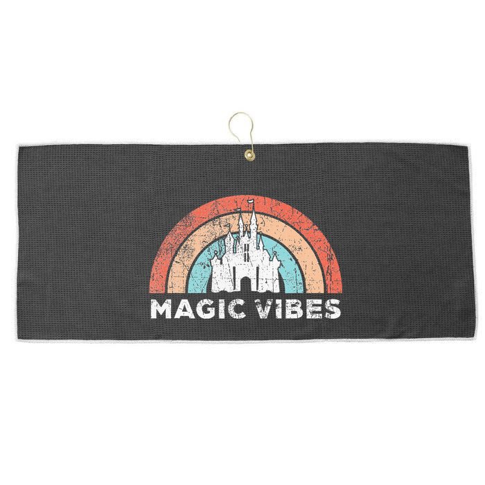 Magic Vibes Cute Matching Vacation Tops Large Microfiber Waffle Golf Towel