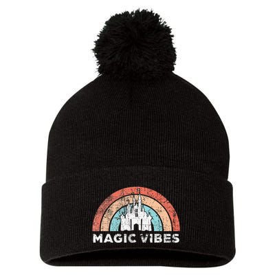 Magic Vibes Cute Matching Vacation Tops Pom Pom 12in Knit Beanie