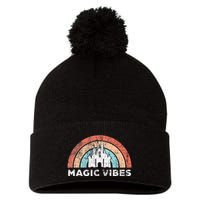 Magic Vibes Cute Matching Vacation Tops Pom Pom 12in Knit Beanie