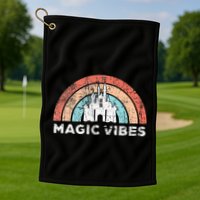 Magic Vibes Cute Matching Vacation Tops Golf Towel