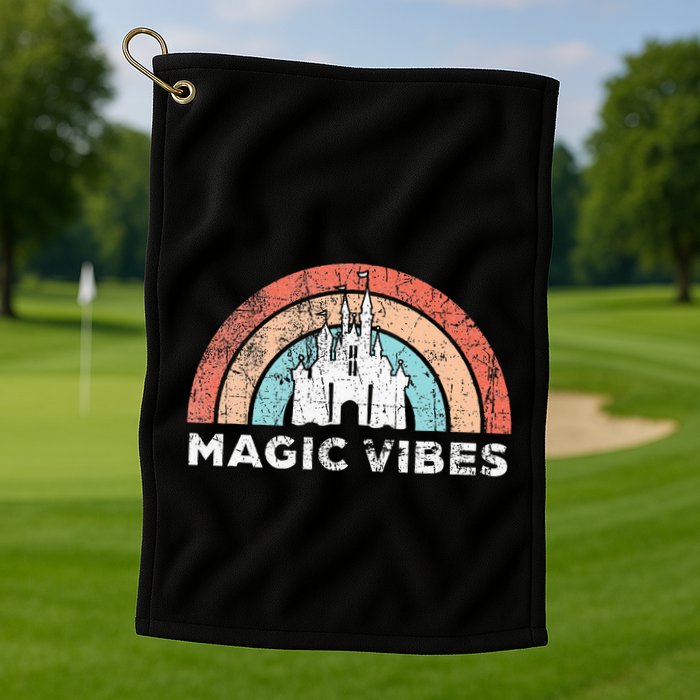 Magic Vibes Cute Matching Vacation Tops Golf Towel