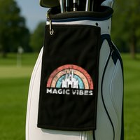 Magic Vibes Cute Matching Vacation Tops Golf Towel