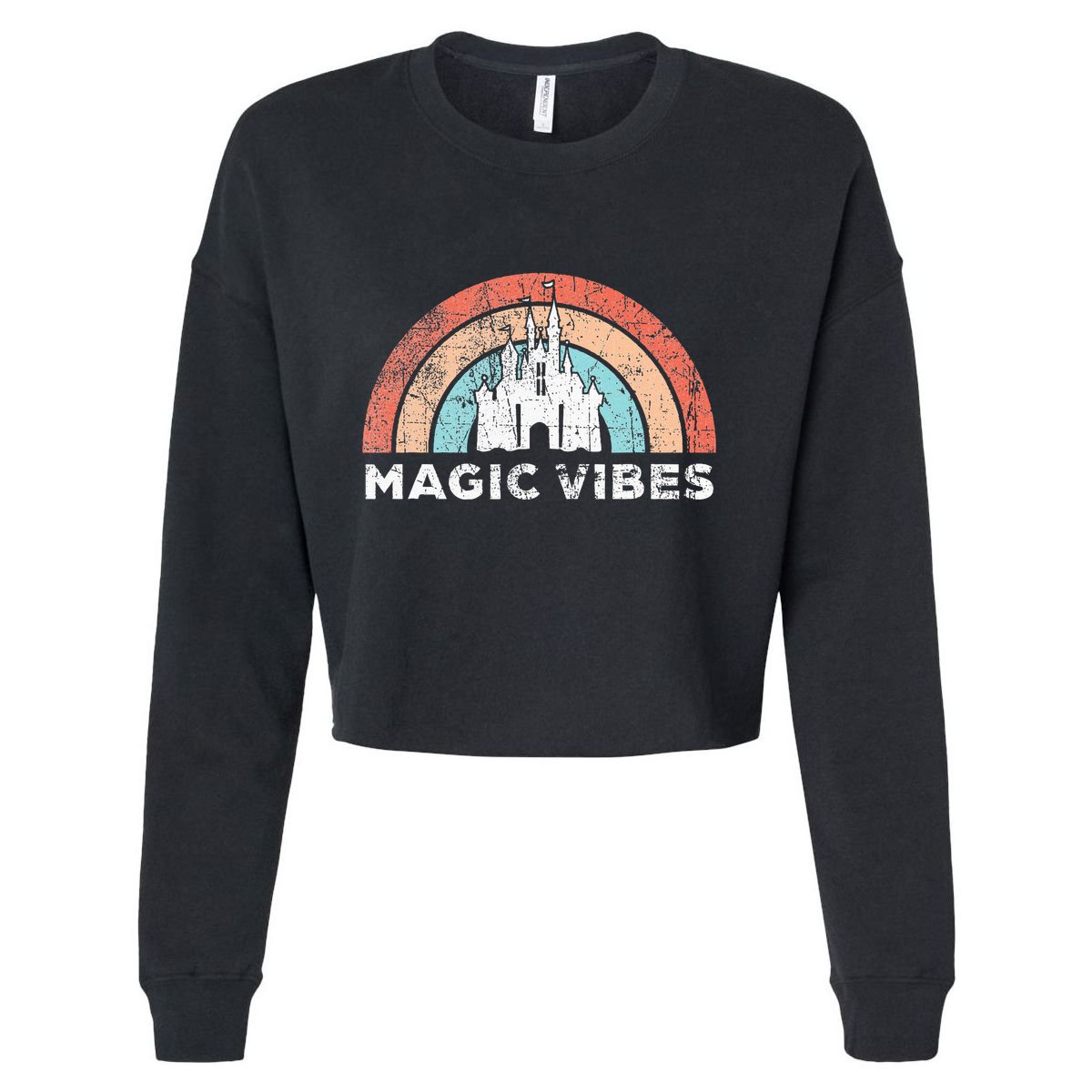Magic Vibes Cute Matching Vacation Tops Cropped Pullover Crew