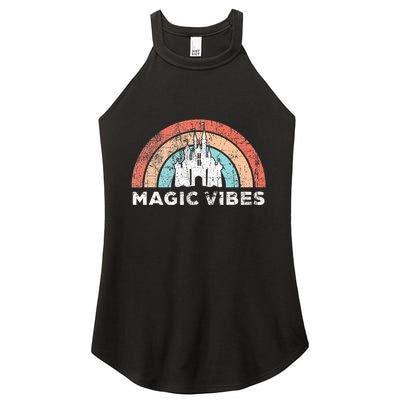 Magic Vibes Cute Matching Vacation Tops Women's Perfect Tri Rocker Tank